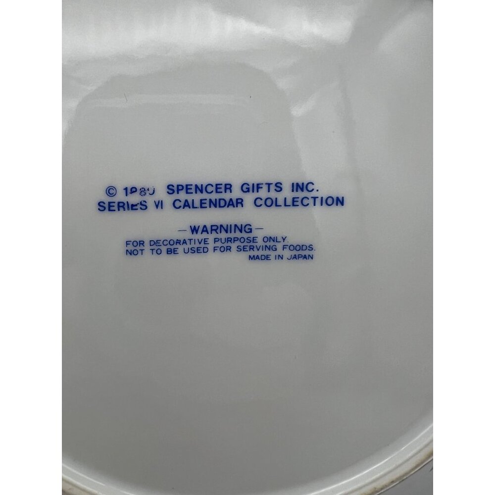 1981 Land of Liberty Calendar Plate Spencer Gifts Series VI 9" Patriotic - Picture 6 of 6